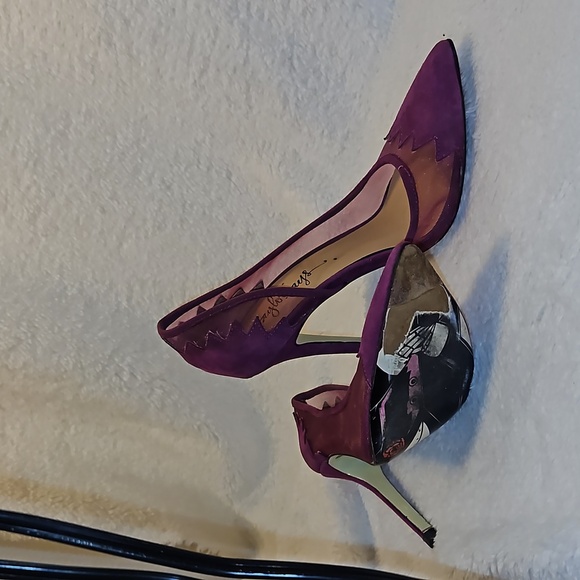 Taylor Says Plum Mesh Heels 6.5M - Picture 2 of 3